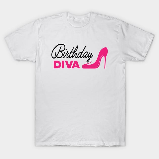 Birthday Diva T-Shirt by KC Happy Shop